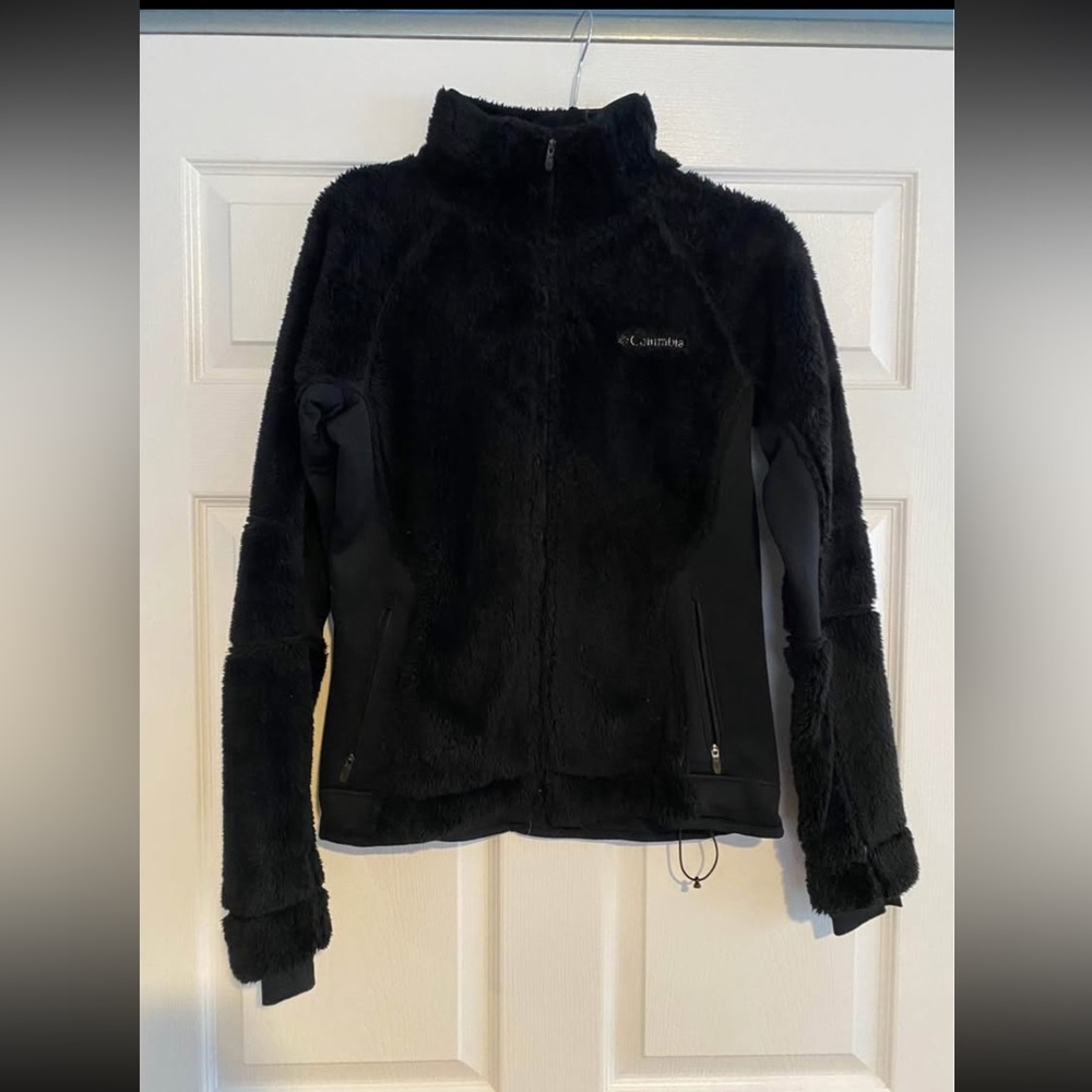 SOLD Columbia Black Teddy Jacket Plush Fleece